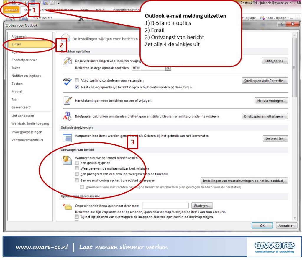 Email Pop up Uitzetten In Outlook 2010 Zo Doe Je Dat