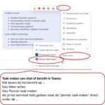 taak maken van chat of bericht in teams